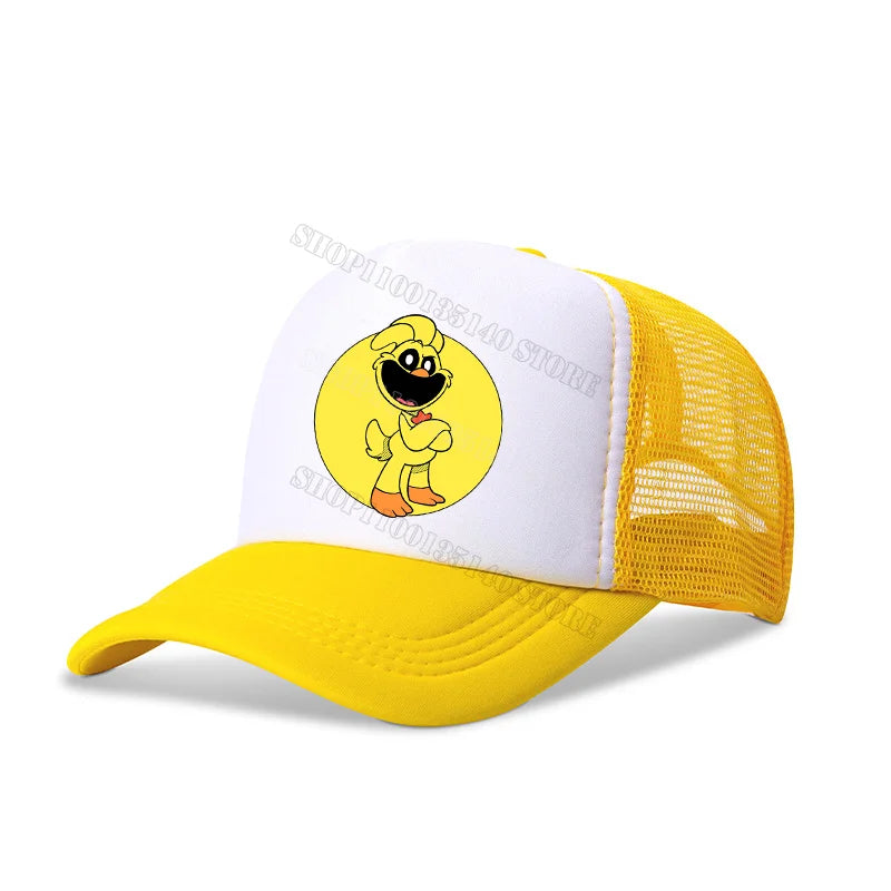 Smilings Critters Baseball Cap Cartoon Summer Kids Caps Anime Print Children Adult Base Hat Boys Girl Casual Sunshade Hats Decor