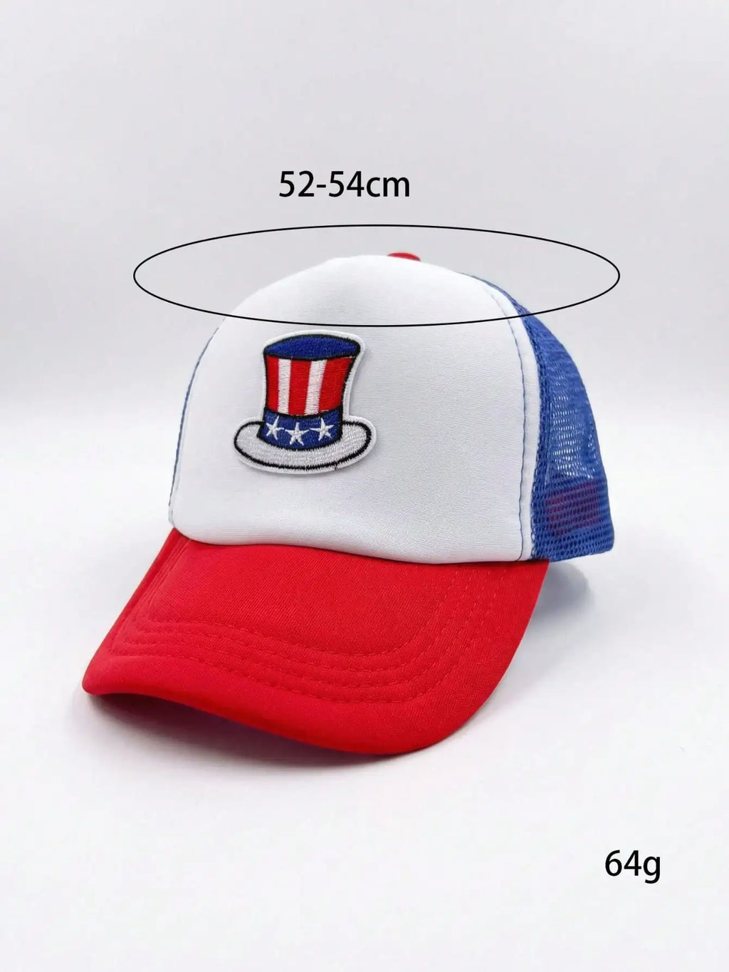 1Pc 3-8Y Boys Independence Day Spliced Baseball Cap Cute Summer Parade Sun Hat