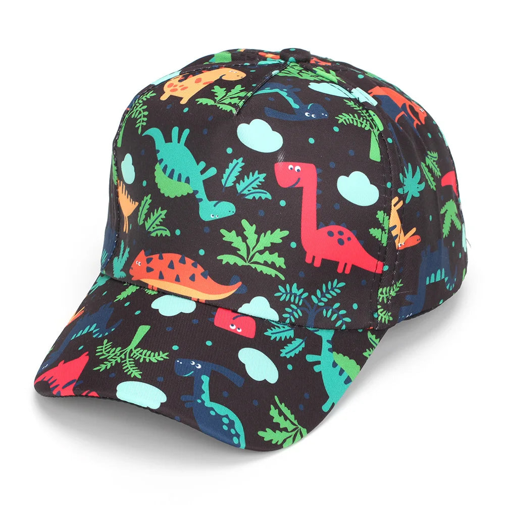 Kid Baseball Cap 2-6 Years Breathable Cartoon Animal Visor Hat Boy Girl Sunshade Adjustable Outdoor Travel Hiking Beach Sun Hat
