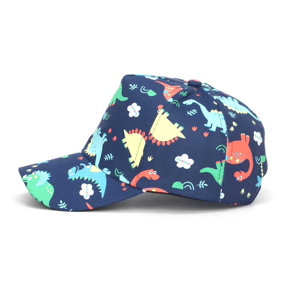 Kid Baseball Cap 2-6 Years Breathable Cartoon Animal Visor Hat Boy Girl Sunshade Adjustable Outdoor Travel Hiking Beach Sun Hat