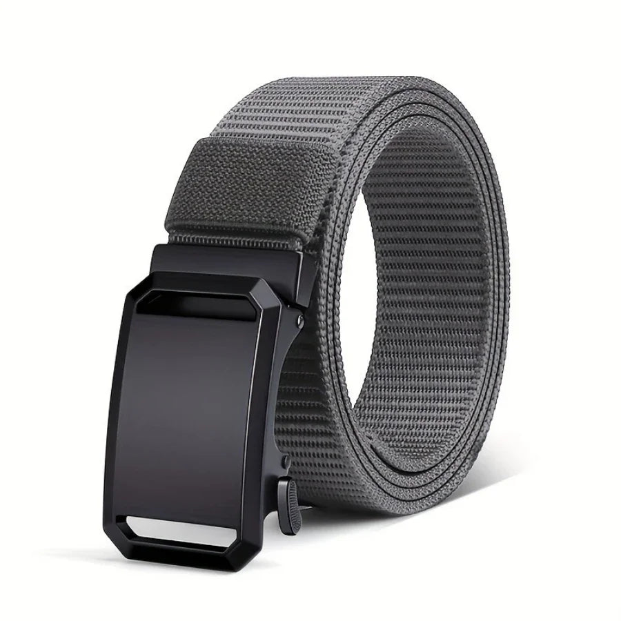 Automatic Buckle Canvas Belt for Men – Tactical Military, Outdoor, Workwear, Casual Training Pants Belt