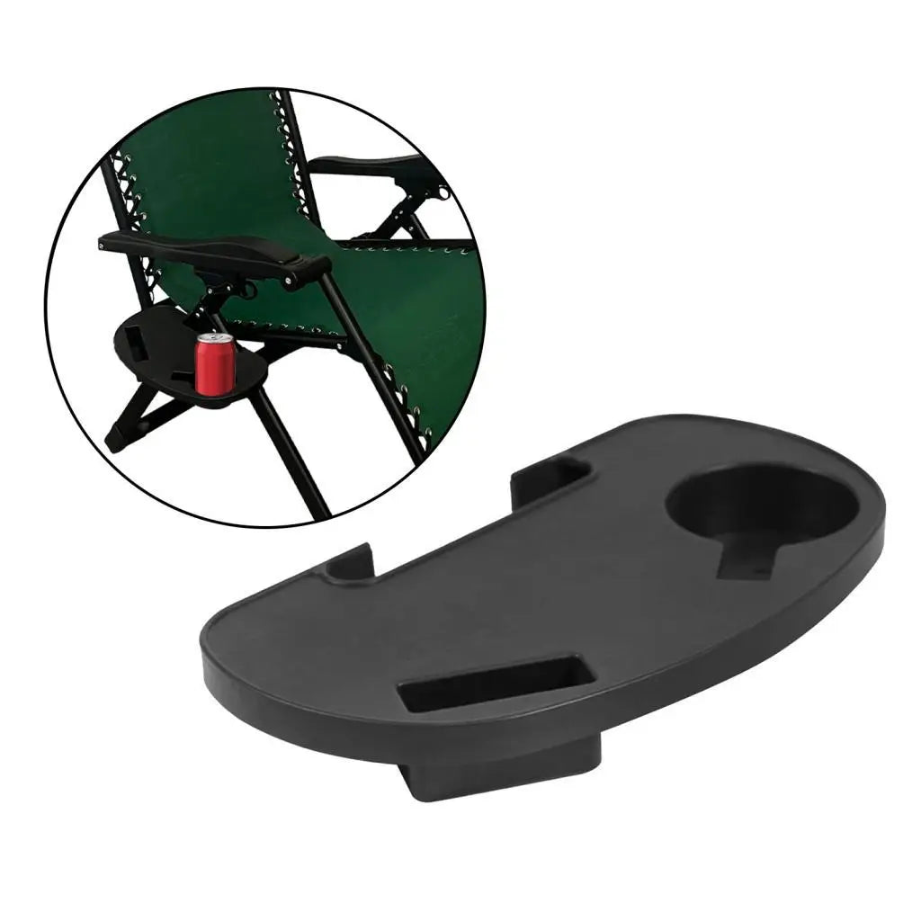 Plastic Universal Chair Cup Holder Snack Tray for Leisure Chair Camping Chair