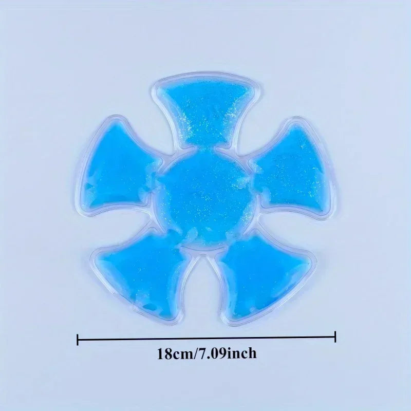 Blue PVC Gel Ice Pack - Adjustable Cooling Pad for Helmets & Hats | Reusable Cold Compress Travel Portable Outdoor Accessory