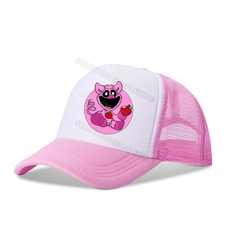 Smilings Critters Baseball Cap Cartoon Summer Kids Caps Anime Print Children Adult Base Hat Boys Girl Casual Sunshade Hats Decor