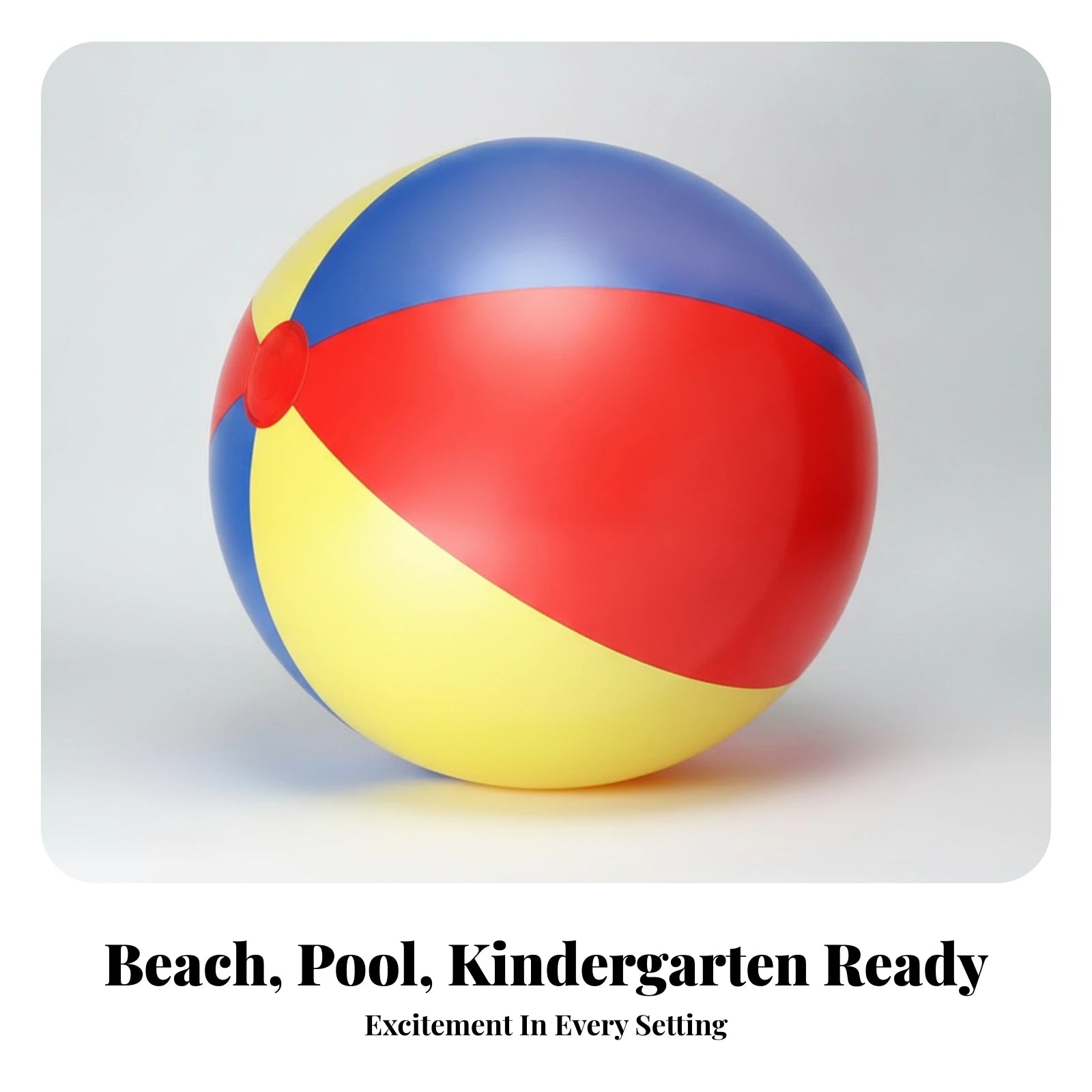 Bright Rainbow Colors Plaything Sealed Valve Large Beach Ball Toy Multicolor PVC Beach Ball for Outdoor Play, Families