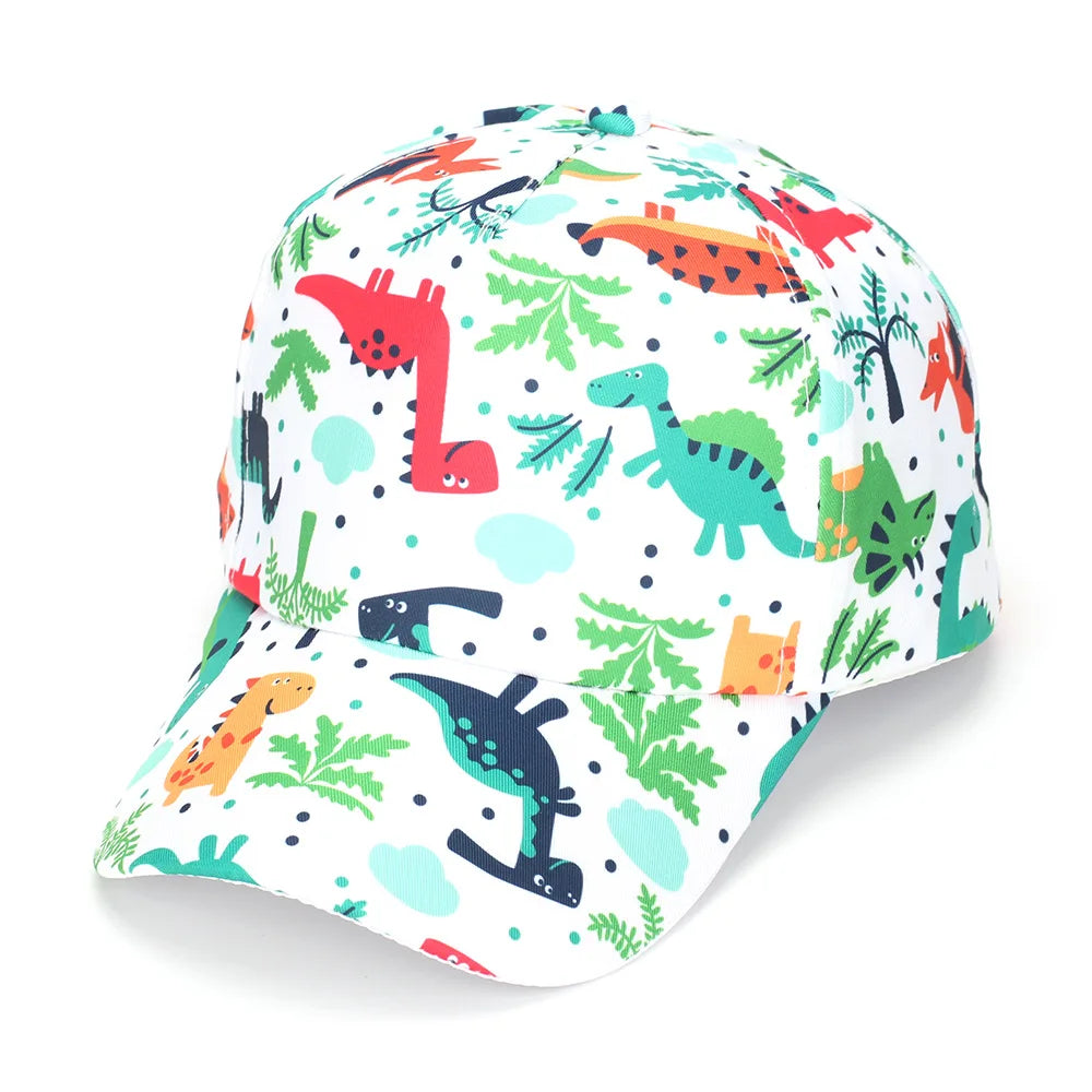 Kid Baseball Cap 2-6 Years Breathable Cartoon Animal Visor Hat Boy Girl Sunshade Adjustable Outdoor Travel Hiking Beach Sun Hat