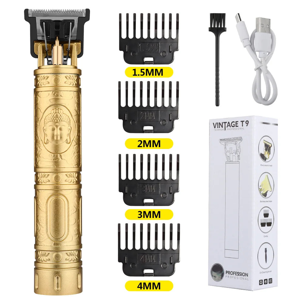 Retro T9 Original Men's Electric Haircutting Machine Set – Professional Trimmer & Shaver for Sensitive Areas, Pro Barber Tool