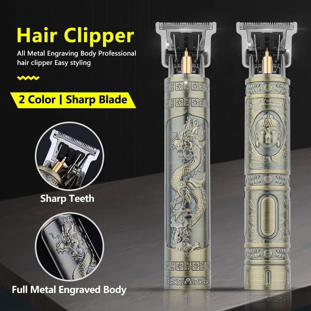 Retro T9 Original Men's Electric Haircutting Machine Set – Professional Trimmer & Shaver for Sensitive Areas, Pro Barber Tool