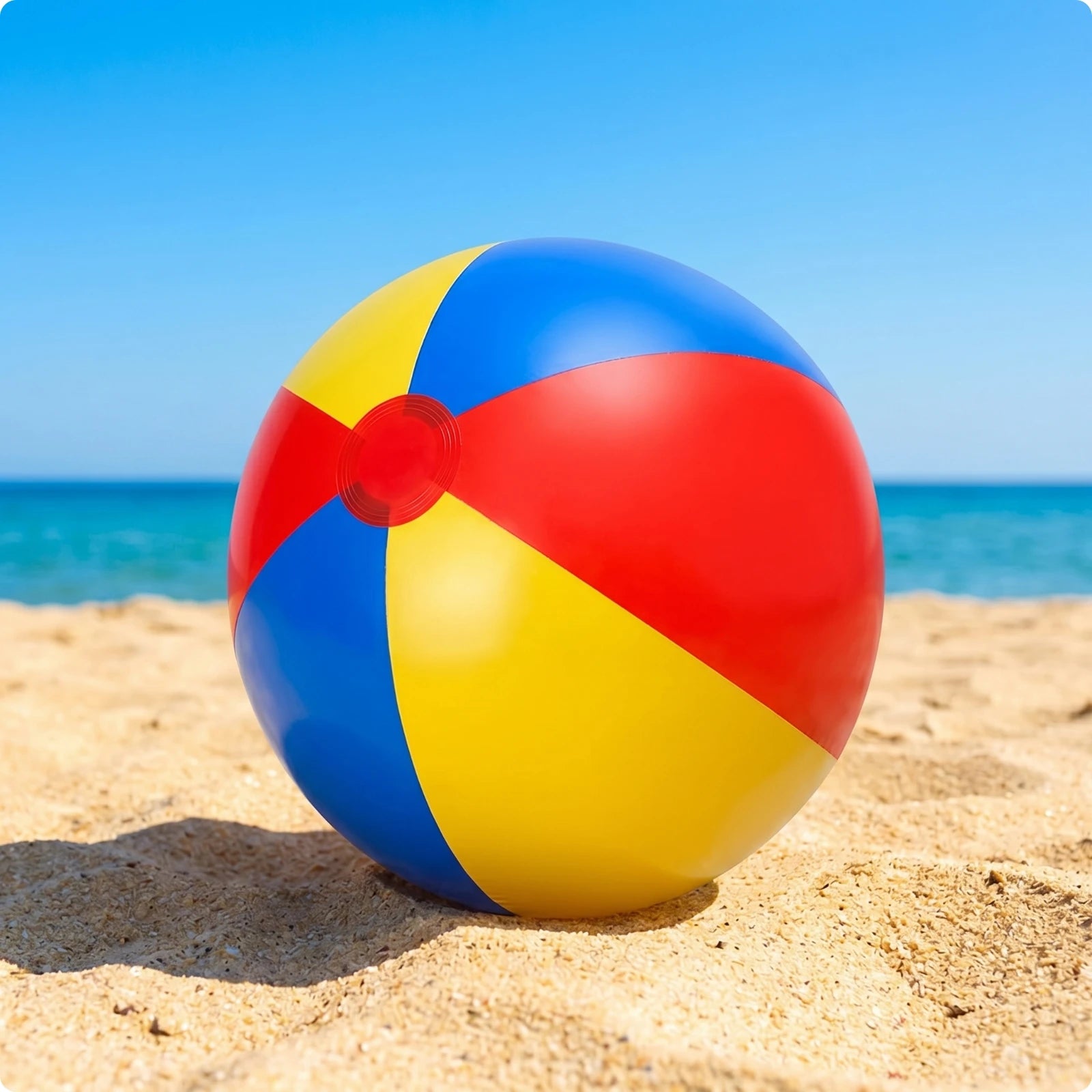 Bright Rainbow Colors Plaything Sealed Valve Large Beach Ball Toy Multicolor PVC Beach Ball for Outdoor Play, Families