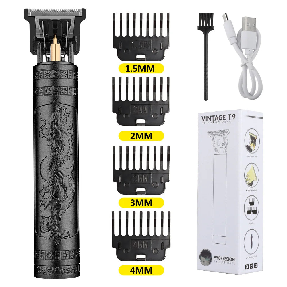 Retro T9 Original Men's Electric Haircutting Machine Set – Professional Trimmer & Shaver for Sensitive Areas, Pro Barber Tool