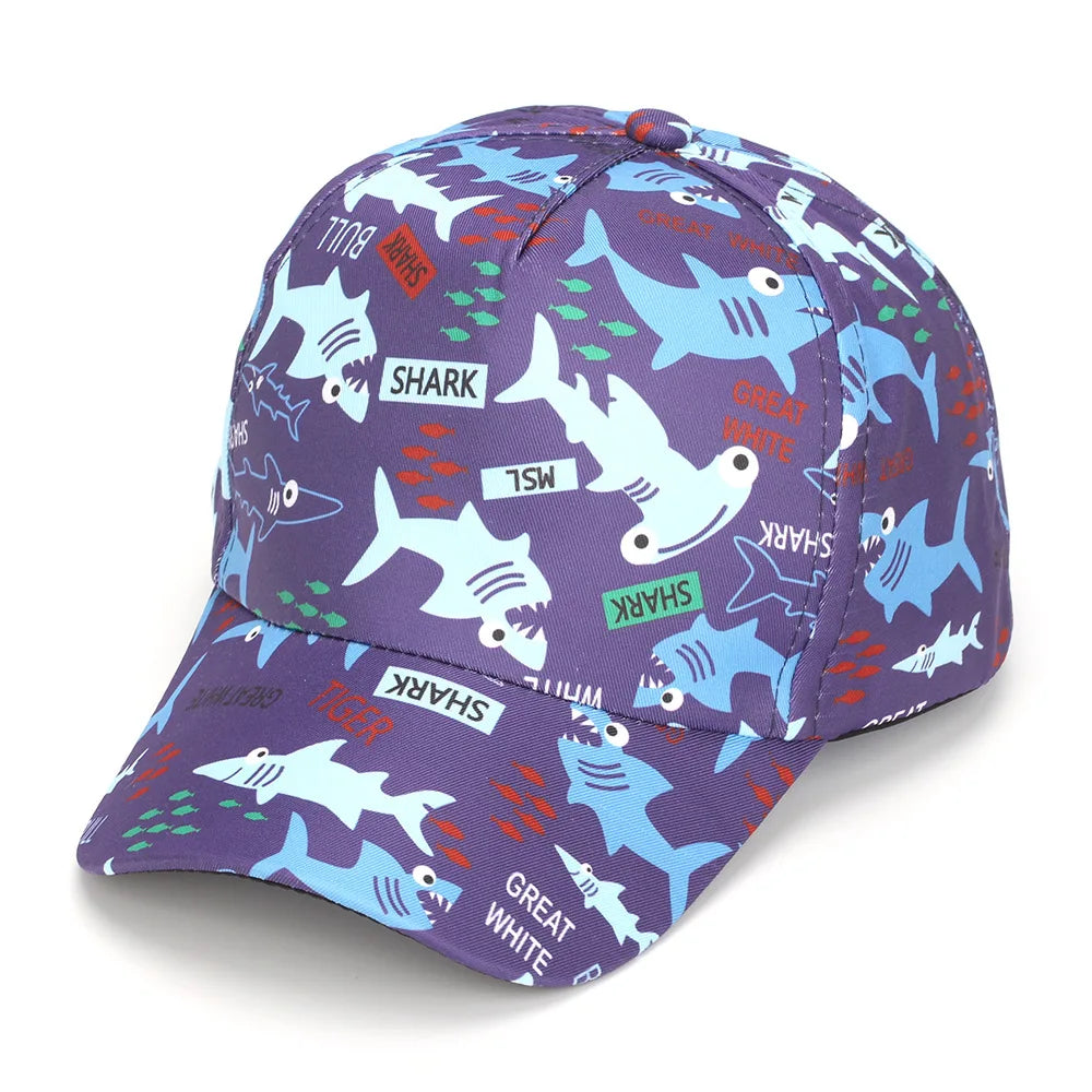 Kid Baseball Cap 2-6 Years Breathable Cartoon Animal Visor Hat Boy Girl Sunshade Adjustable Outdoor Travel Hiking Beach Sun Hat