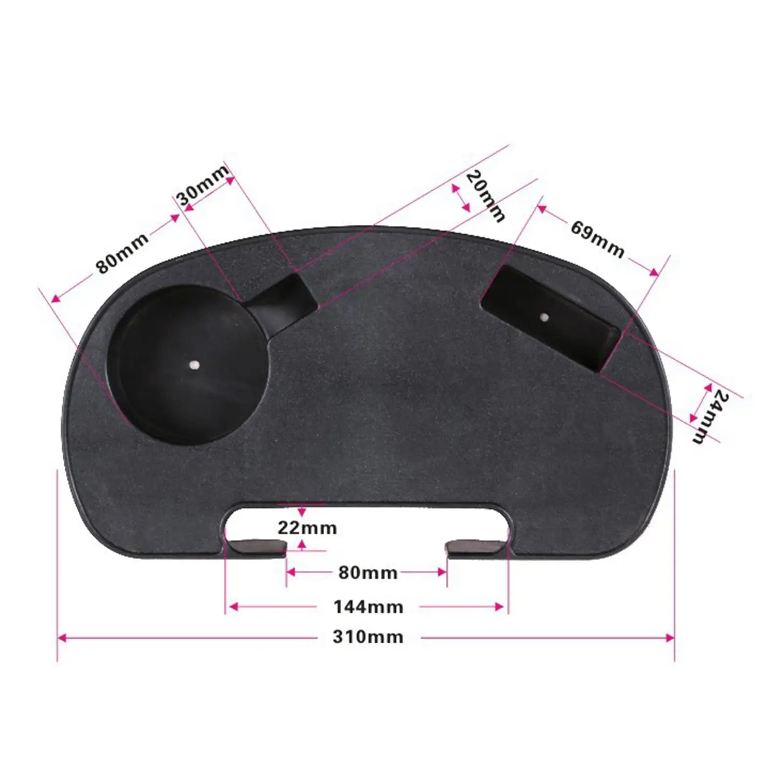 Plastic Universal Chair Cup Holder Snack Tray for Leisure Chair Camping Chair