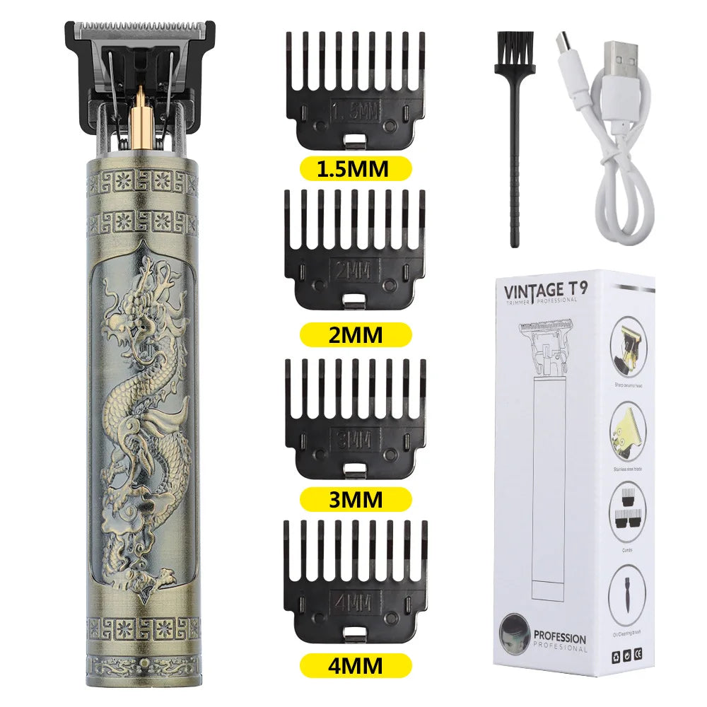 Retro T9 Original Men's Electric Haircutting Machine Set – Professional Trimmer & Shaver for Sensitive Areas, Pro Barber Tool