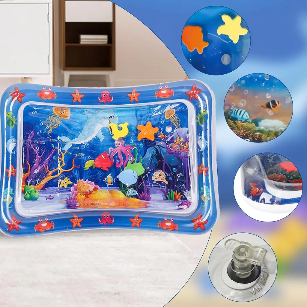 PVC Inflatable Water Play Mat Cooling Sensory Pad for Cats and Dogs Indoor Outdoor Pet Toy