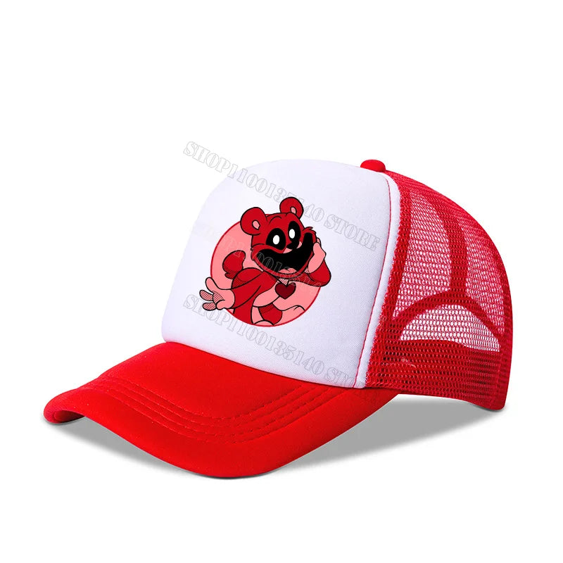 Smilings Critters Baseball Cap Cartoon Summer Kids Caps Anime Print Children Adult Base Hat Boys Girl Casual Sunshade Hats Decor