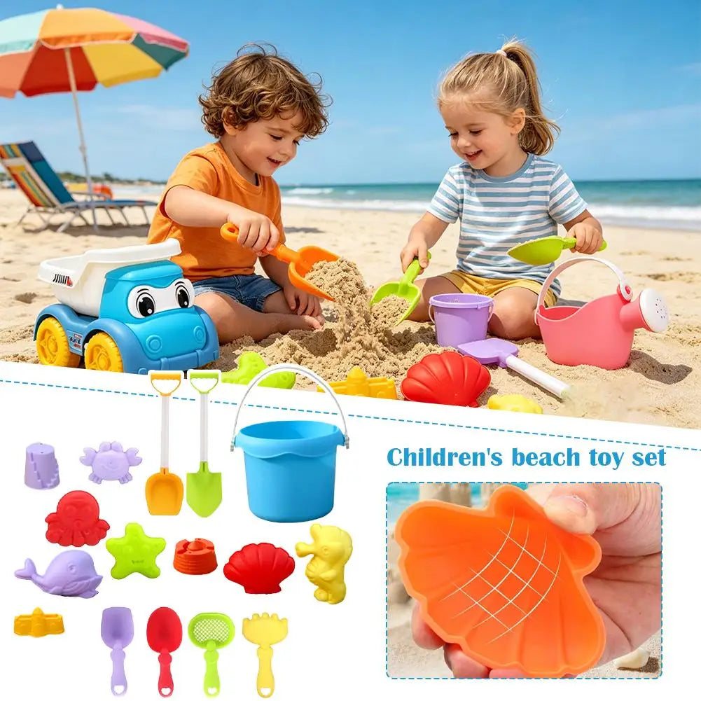 Children's Beach Toy Set, ATV, Sand Digging and Water Toy, Beach Bucket, Hourglass, Shovel, Beach Sand Play Tool Kids' Gifts