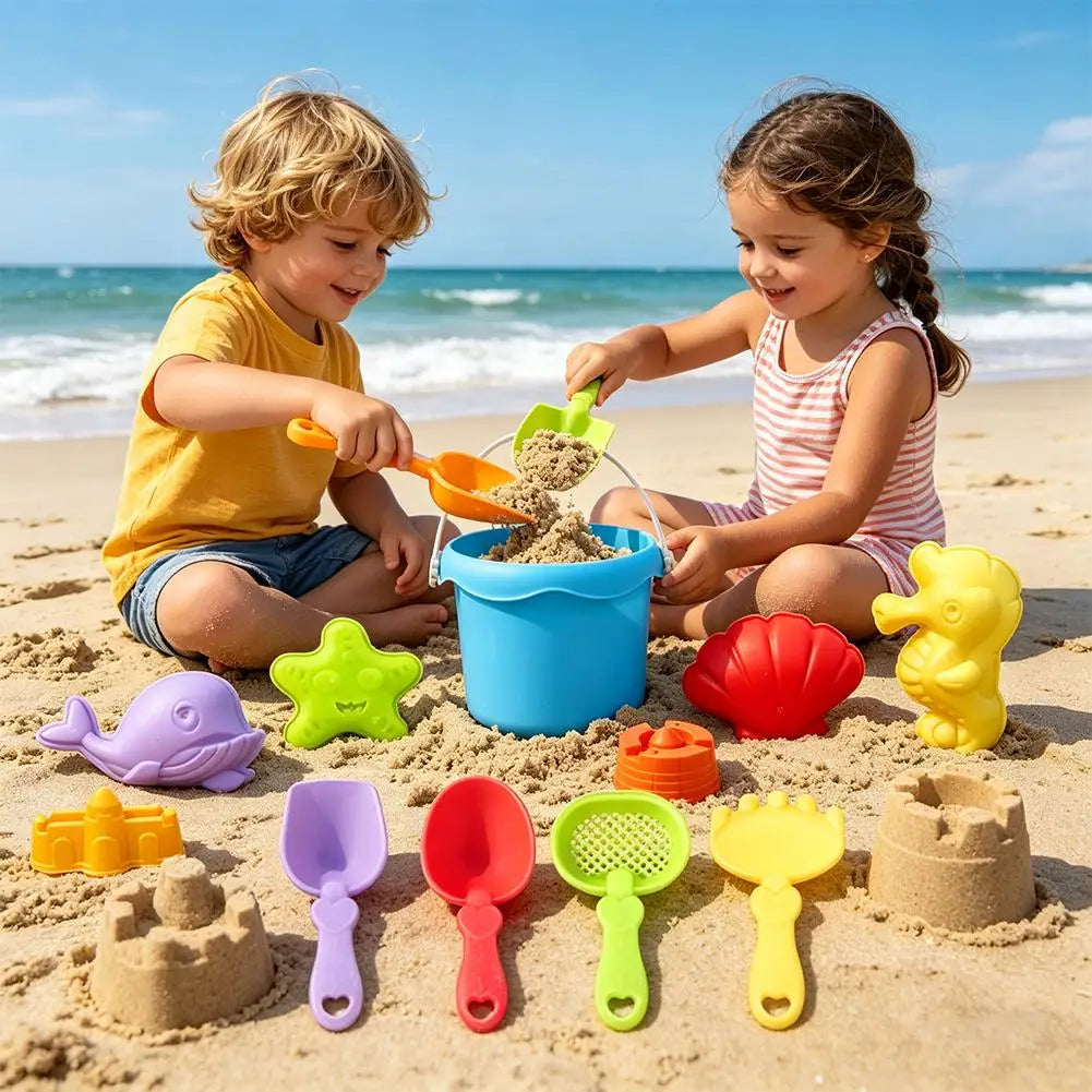 Children's Beach Toy Set, ATV, Sand Digging and Water Toy, Beach Bucket, Hourglass, Shovel, Beach Sand Play Tool Kids' Gifts