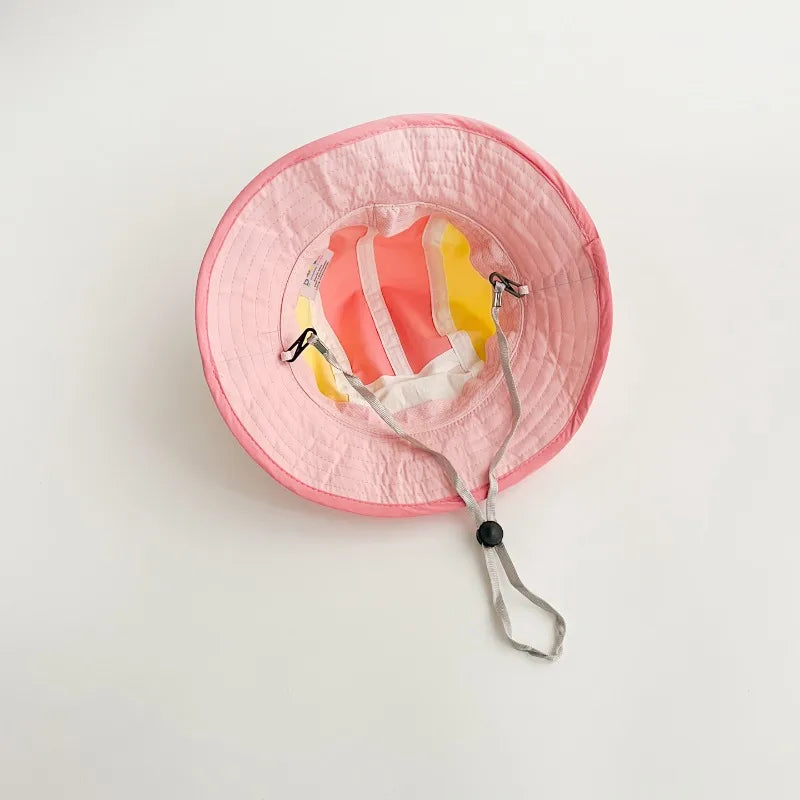 Kids Fishing Hat 50-54cm Baby Summer Sun Hat Wide Brim Breathable Outdoor Quick Dry Boys Girls Beach Cap Children Caps