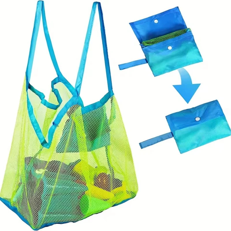Children Sand Away Protable Mesh Bag Kids Bath Toys Storage Bags Swimming Large Beach Bag for Towels Women Cosmetic Makeup Bag