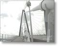 Cable-Stayed Bridge Architecture - Metal Print