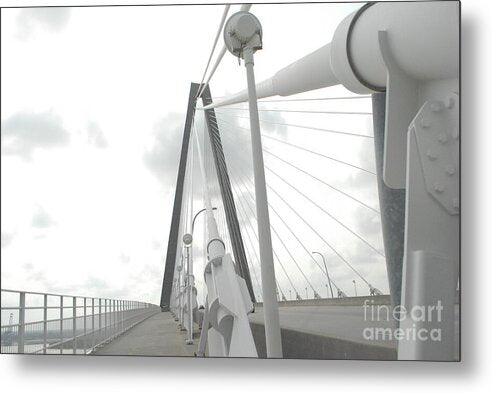 Cable-Stayed Bridge Architecture - Metal Print