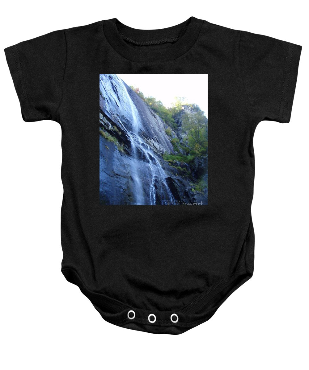 Cascading Waterfall on Rocky Cliffside - Baby One-Piece