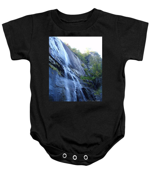 Cascading Waterfall on Rocky Cliffside - Baby One-Piece