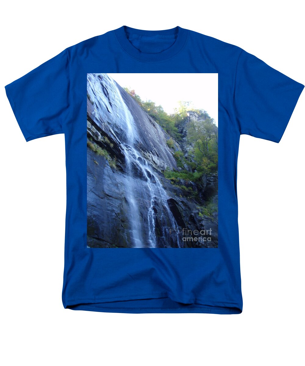 Cascading Waterfall on Rocky Cliffside - Men's T-Shirt  (Regular Fit)