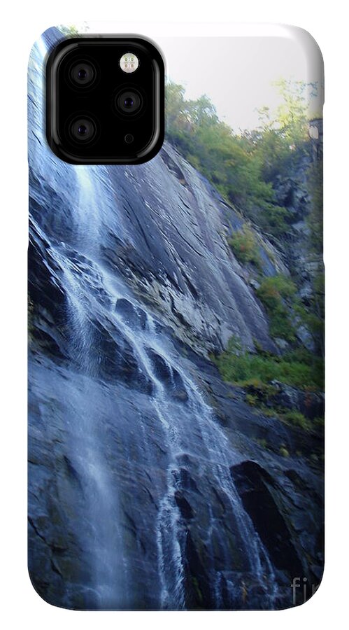 Cascading Waterfall on Rocky Cliffside - Phone Case