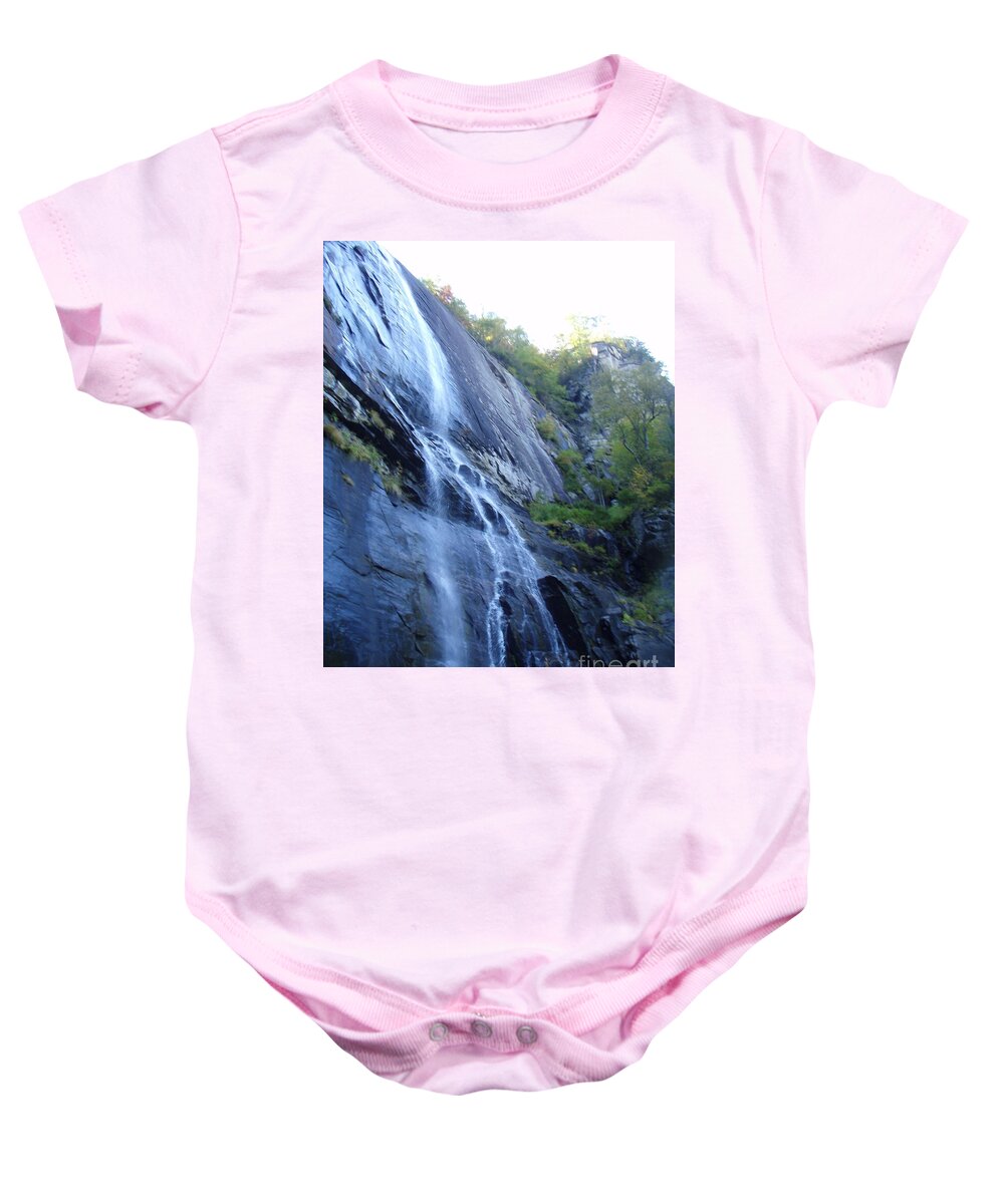 Cascading Waterfall on Rocky Cliffside - Baby One-Piece