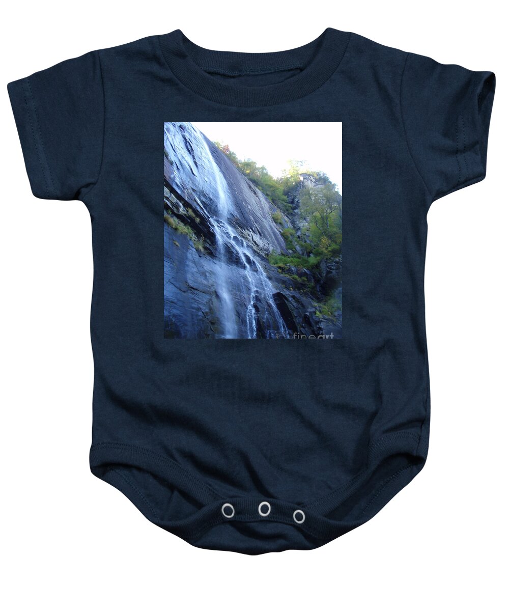Cascading Waterfall on Rocky Cliffside - Baby One-Piece