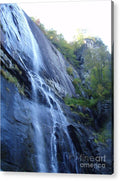 Cascading Waterfall on Rocky Cliffside - Acrylic Print