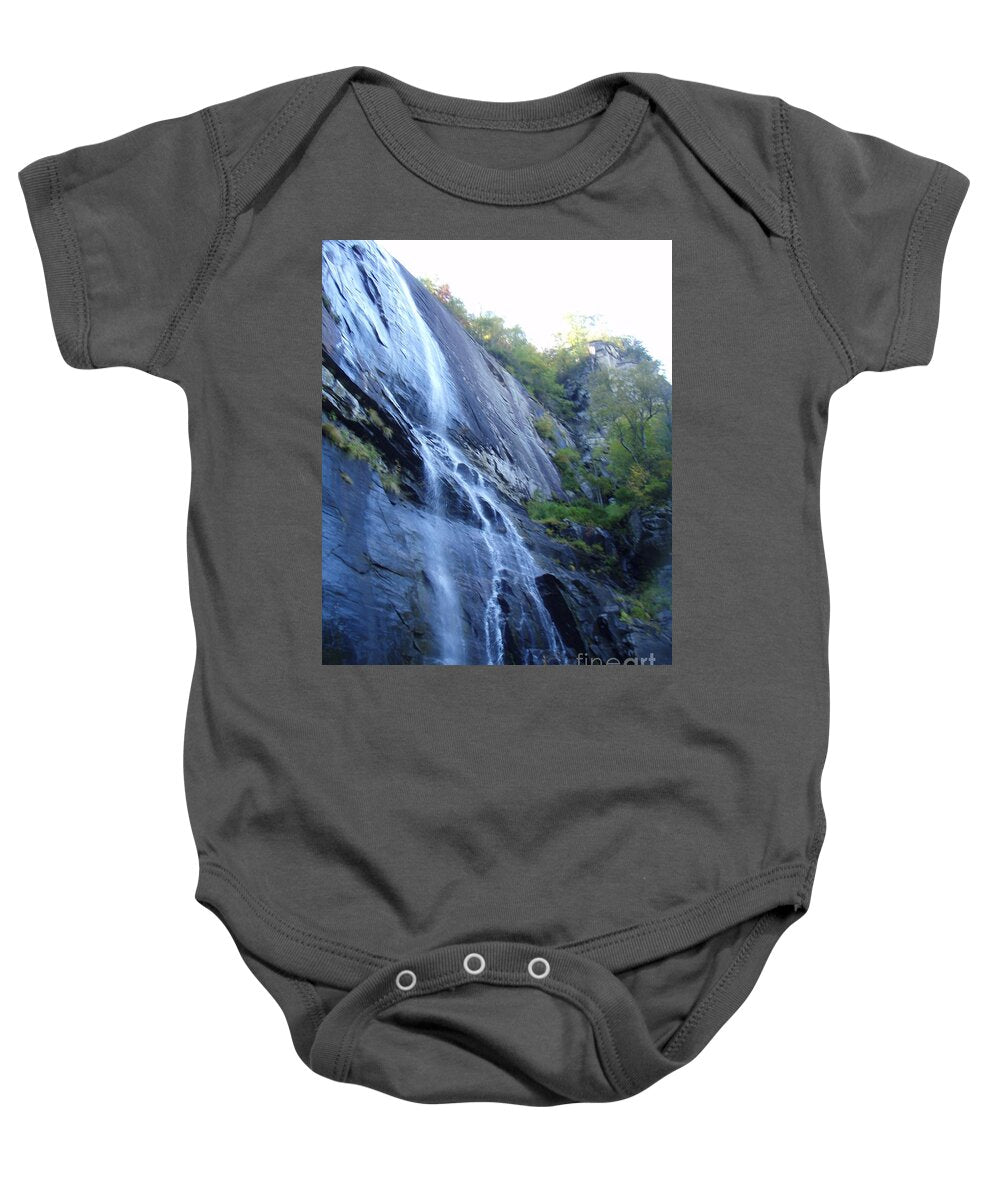 Cascading Waterfall on Rocky Cliffside - Baby One-Piece