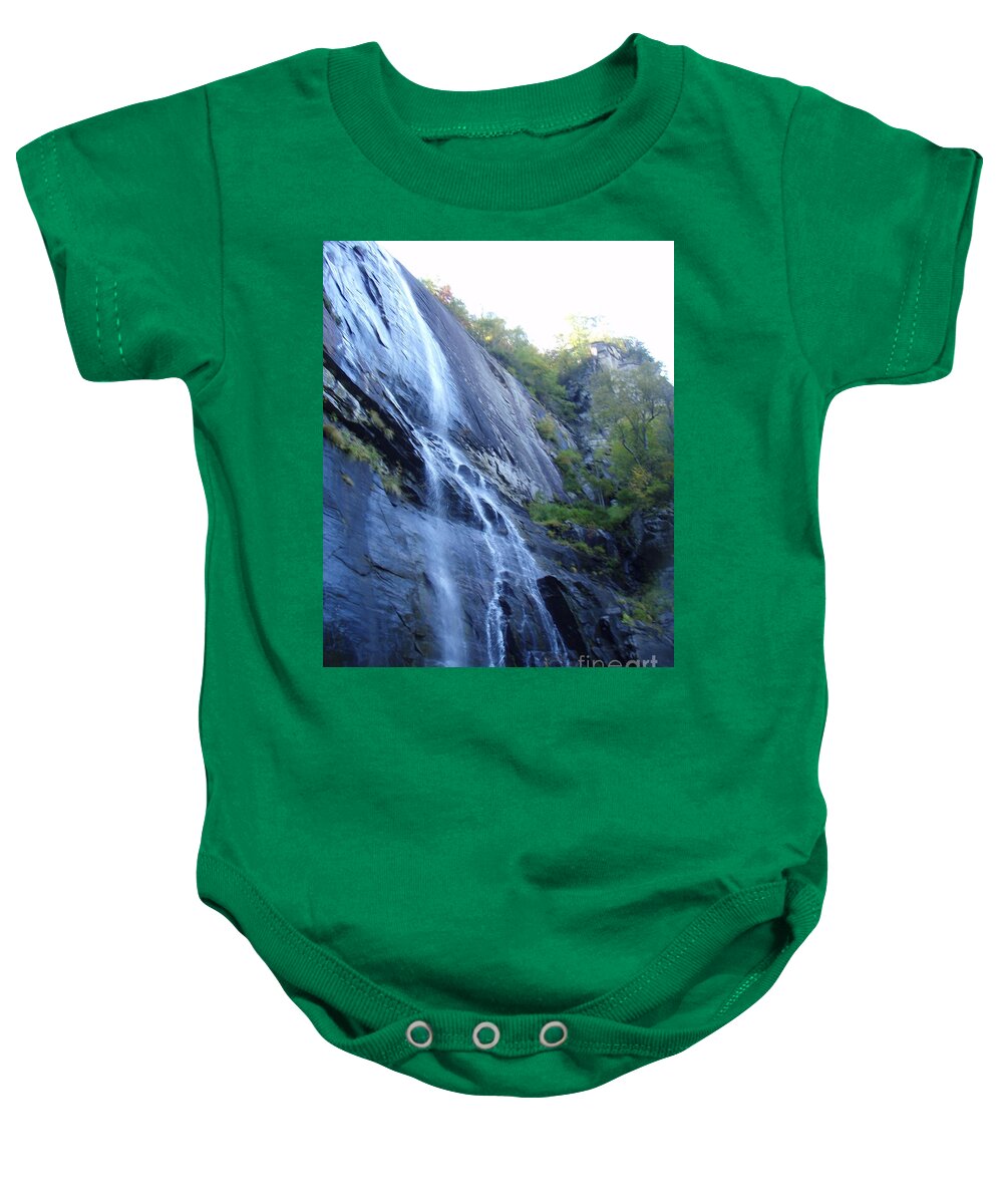 Cascading Waterfall on Rocky Cliffside - Baby One-Piece