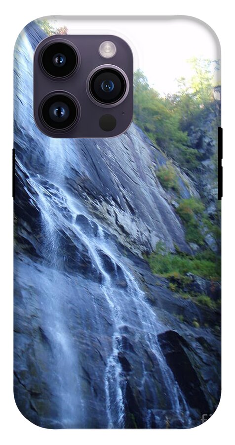Cascading Waterfall on Rocky Cliffside - Phone Case