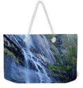 Cascading Waterfall on Rocky Cliffside - Weekender Tote Bag