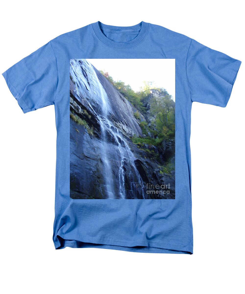 Cascading Waterfall on Rocky Cliffside - Men's T-Shirt  (Regular Fit)