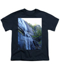 Cascading Waterfall on Rocky Cliffside - Youth T-Shirt