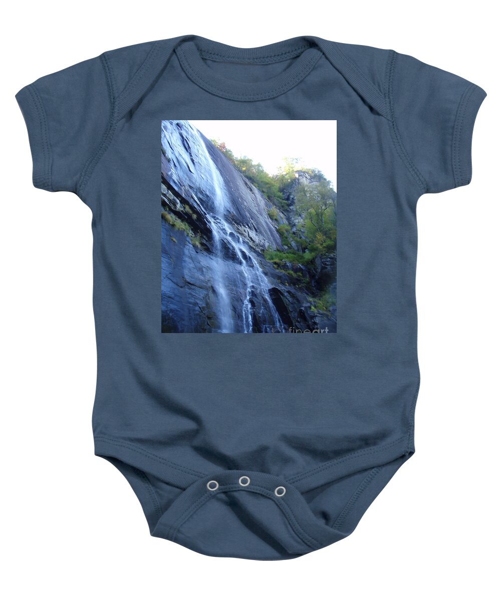 Cascading Waterfall on Rocky Cliffside - Baby One-Piece