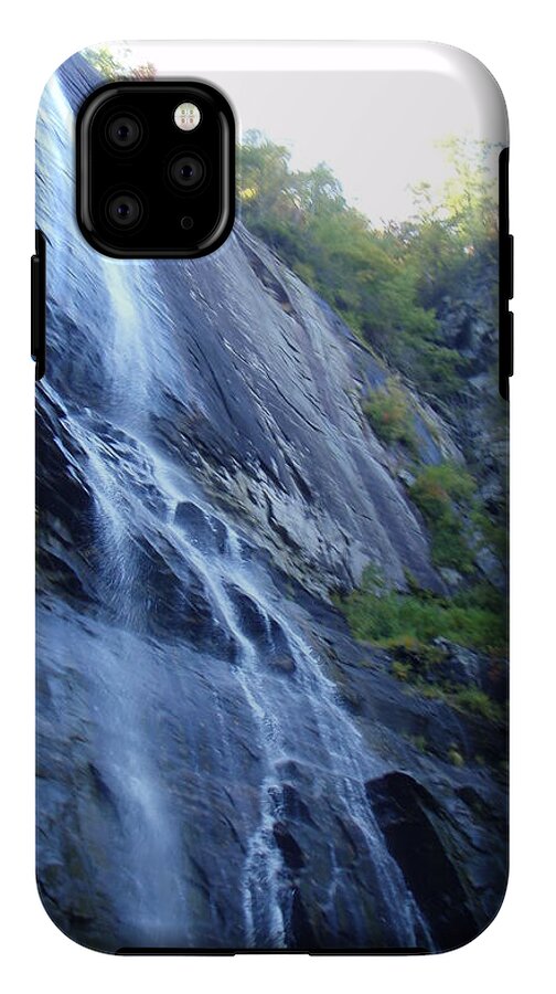 Cascading Waterfall on Rocky Cliffside - Phone Case