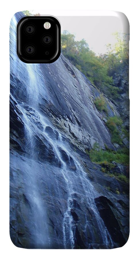 Cascading Waterfall on Rocky Cliffside - Phone Case
