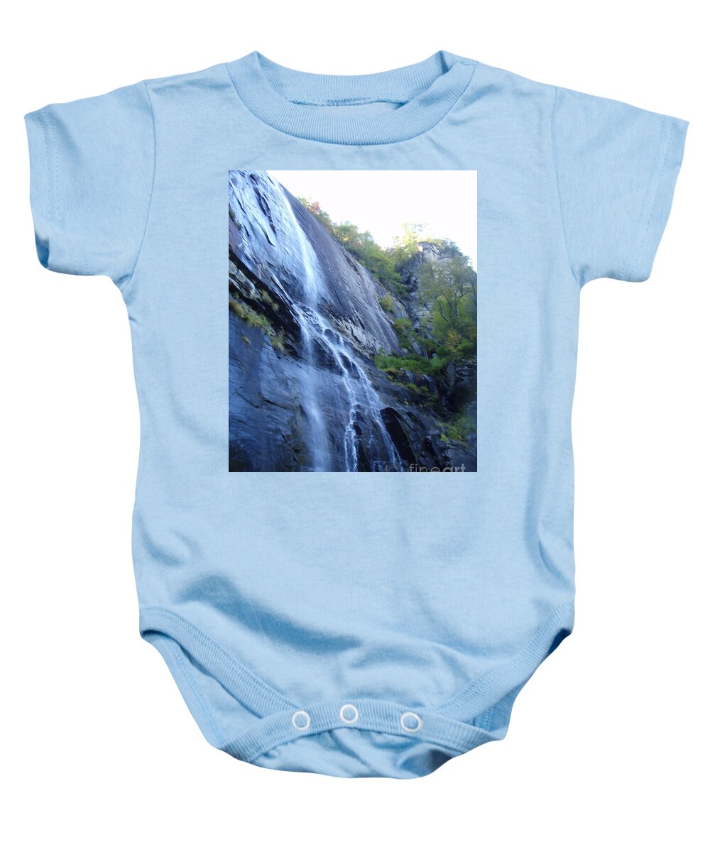 Cascading Waterfall on Rocky Cliffside - Baby One-Piece