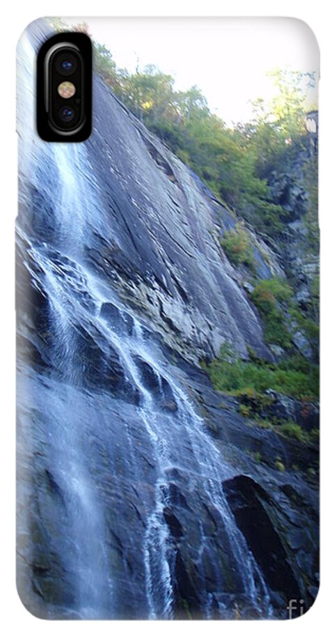 Cascading Waterfall on Rocky Cliffside - Phone Case