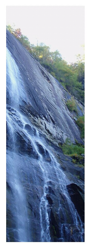 Cascading Waterfall on Rocky Cliffside - Yoga Mat