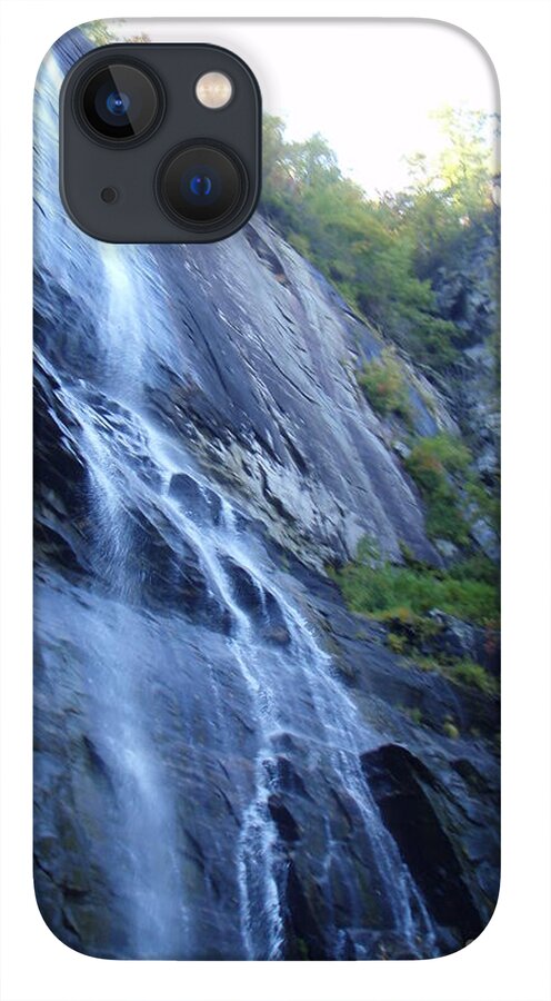 Cascading Waterfall on Rocky Cliffside - Phone Case