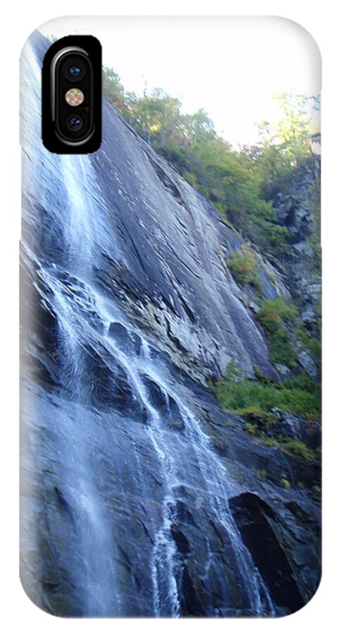 Cascading Waterfall on Rocky Cliffside - Phone Case