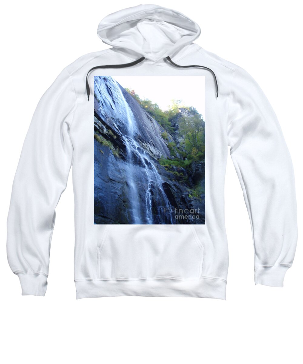 Cascading Waterfall on Rocky Cliffside - Sweatshirt