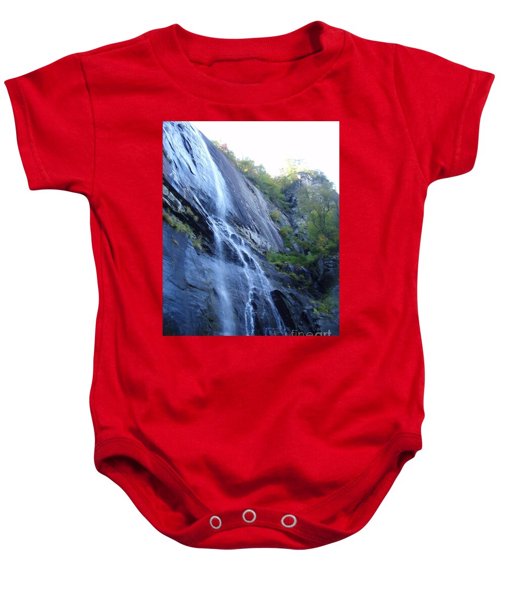 Cascading Waterfall on Rocky Cliffside - Baby One-Piece
