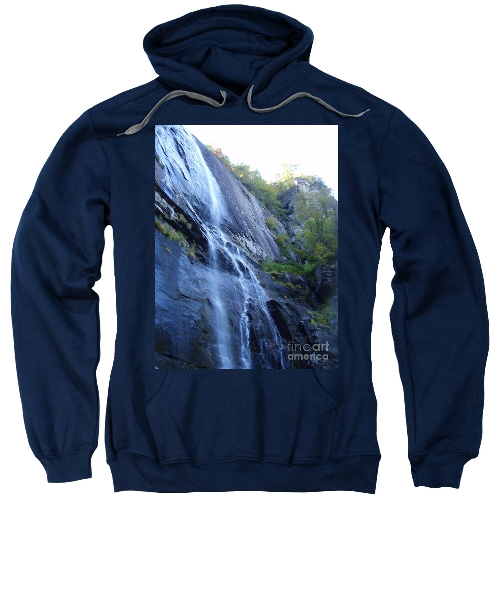 Cascading Waterfall on Rocky Cliffside - Sweatshirt