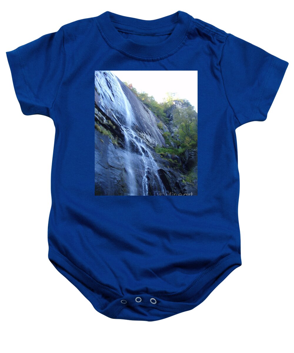 Cascading Waterfall on Rocky Cliffside - Baby One-Piece